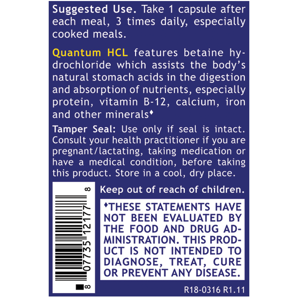Quantum HCL (90 Vegan Caps) image 3